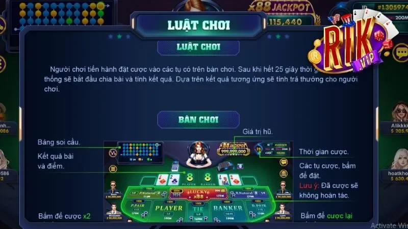 Luật chơi game baccarat như thế nào?