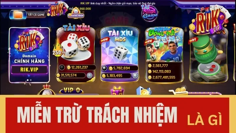 Những quy đi miễn trừ trách nhiệm tại Rikvip