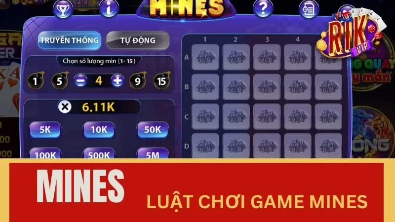 Luật chơi Mini game Mines Rikvip như thế nào? 