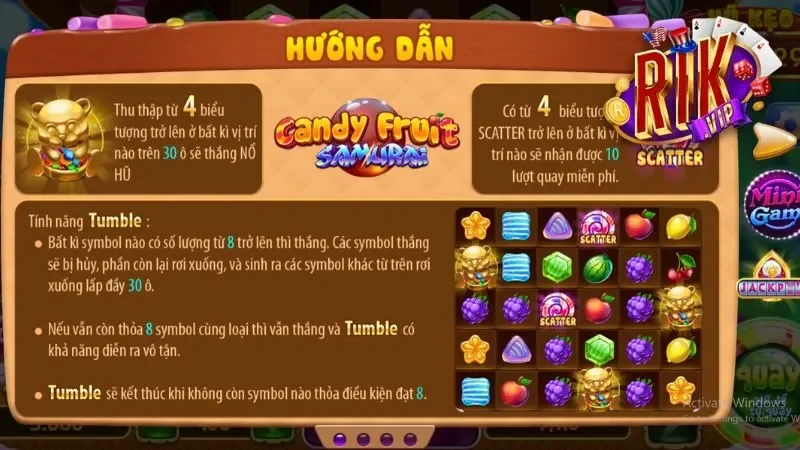 Luật chơi game xèng hoa quả nổ hũ